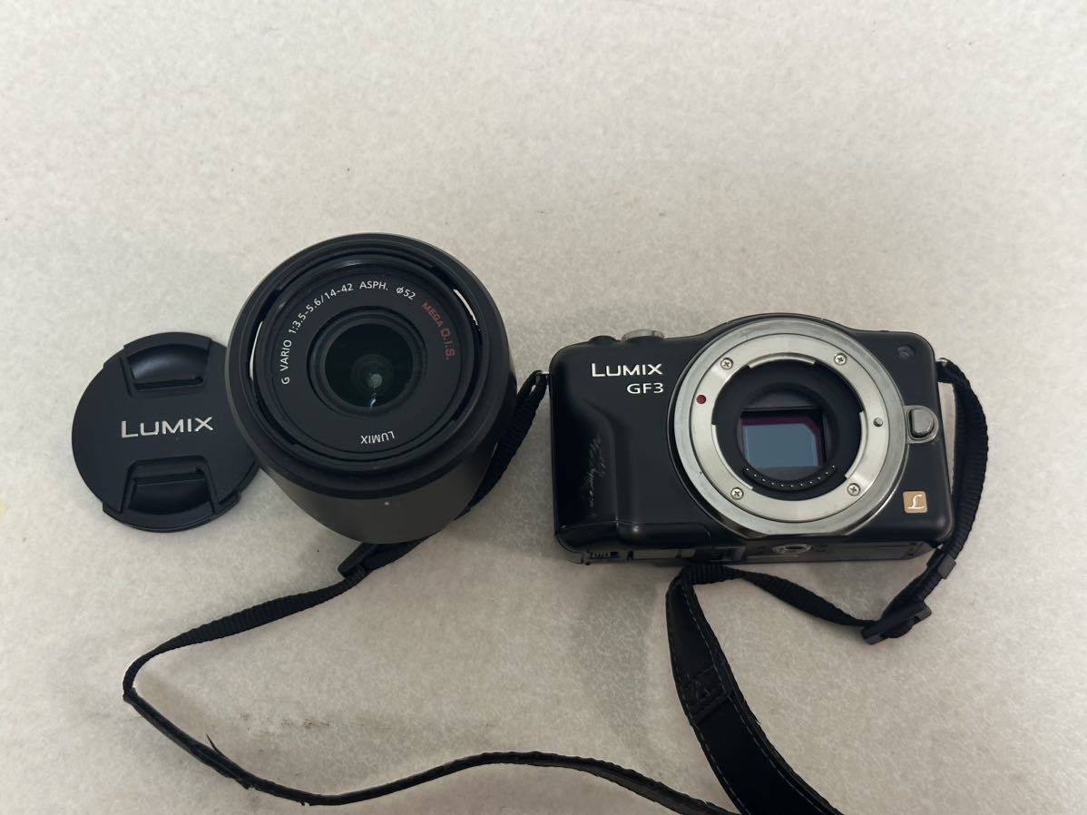 Panasonic DMC-GF3 カメラ LUMIX G VARIO PZ 14-42mm F3.5-5.6 LUMIX ASPH動作未確認【A76】_画像2
