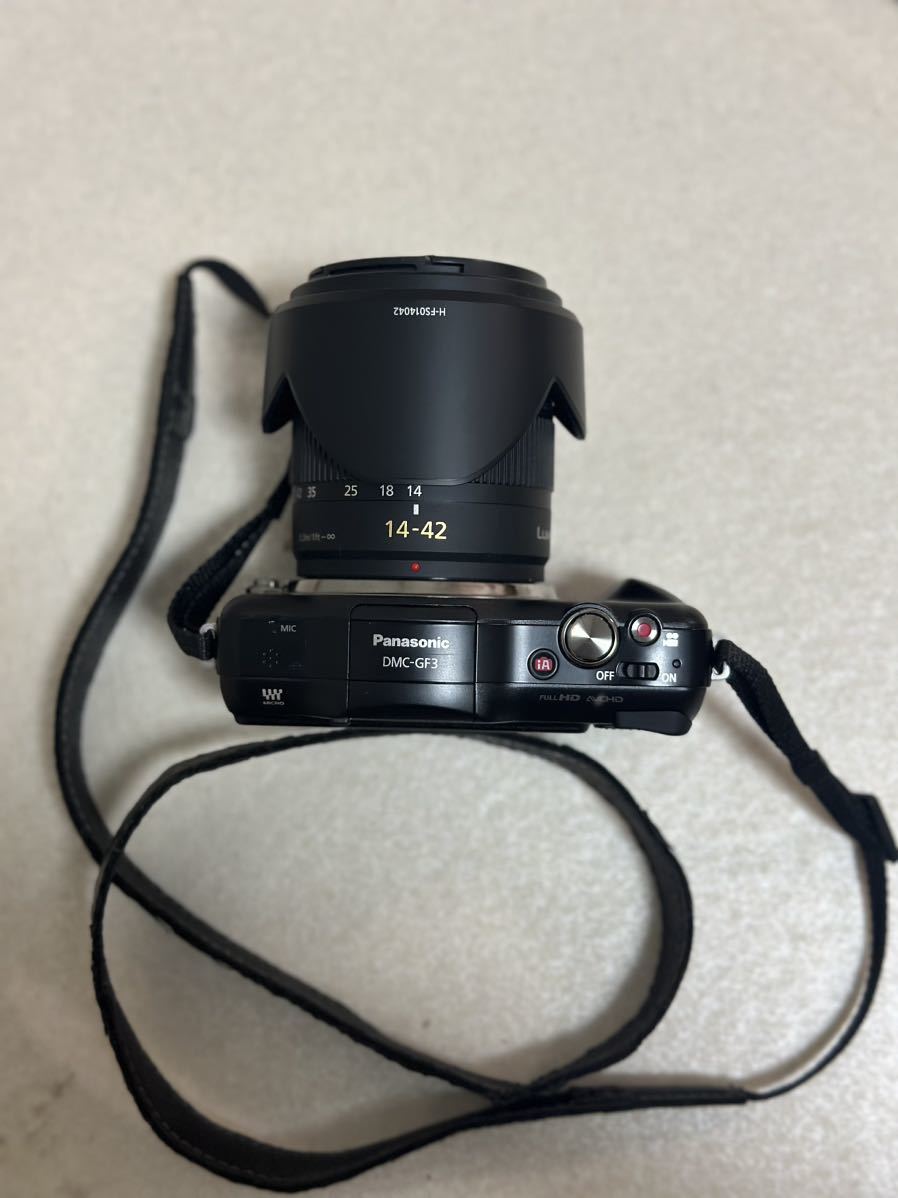 Panasonic DMC-GF3 カメラ LUMIX G VARIO PZ 14-42mm F3.5-5.6 LUMIX ASPH動作未確認【A76】_画像4