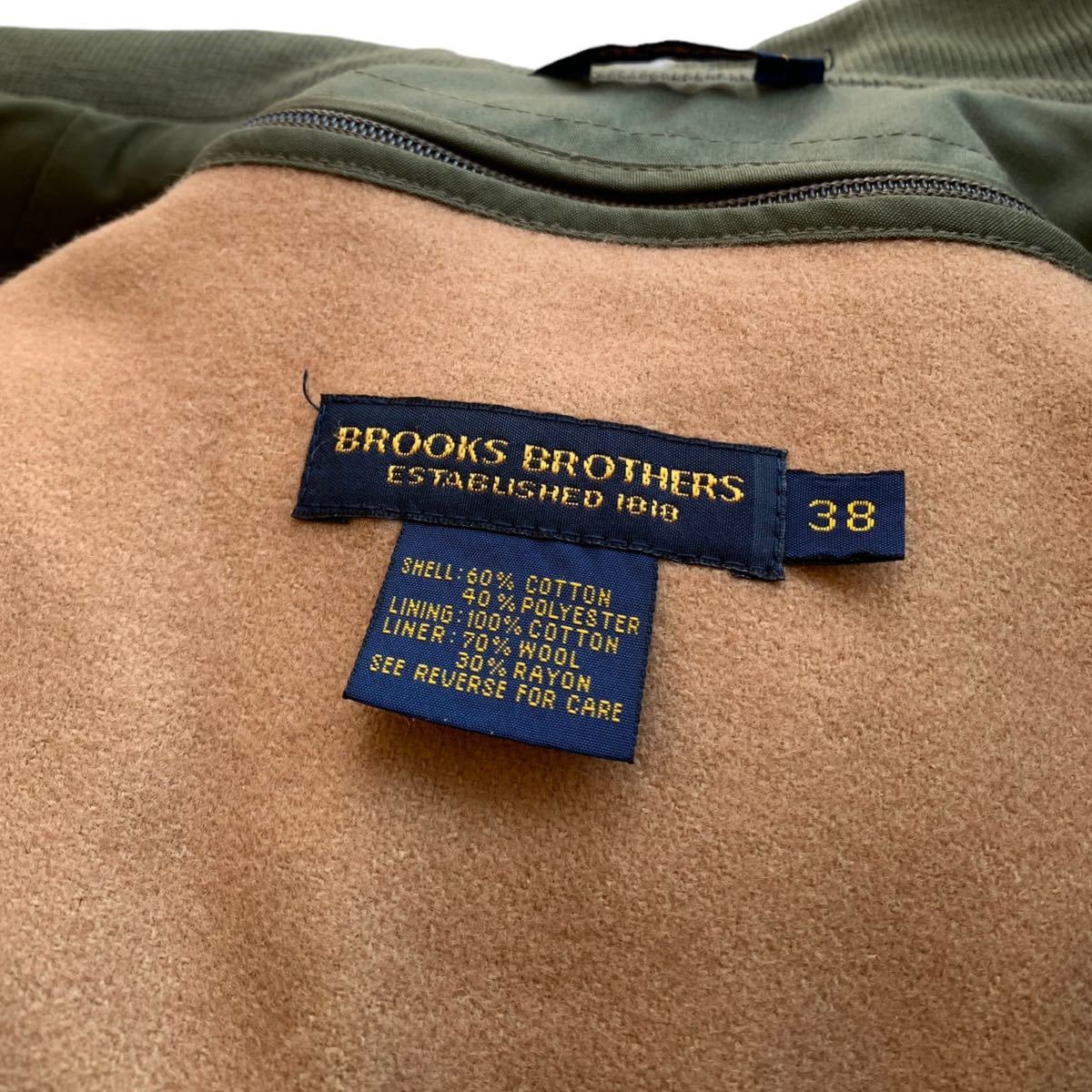 90's BROOKS BROTHERS ハリントンジャケット ウールライナー付き 90's BROOKS BROTHERS ハリントンジャケット ウールライナー付き