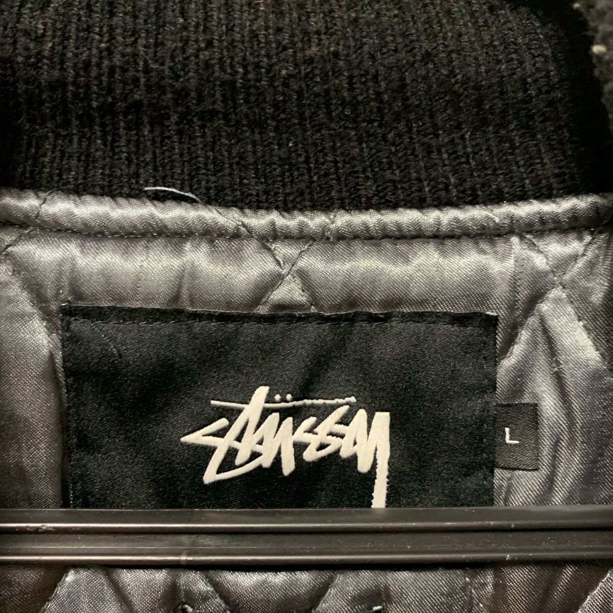 STUSSY ステューシー ウールスタジャン 人気Lサイズ コムドットゆうた着用 古着