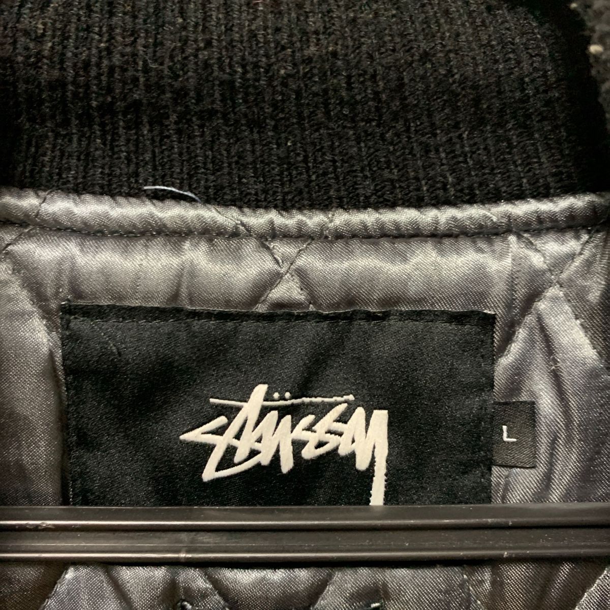 STUSSY ステューシー ウールスタジャン 人気Lサイズ コムドットゆうた着用 古着 