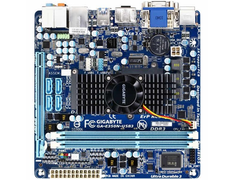 GIGABYTE GA-E350N-USB3 マザーボード AMD A50M(Hudson M1) Mini ITX メモリ最大8G対応 保証あり