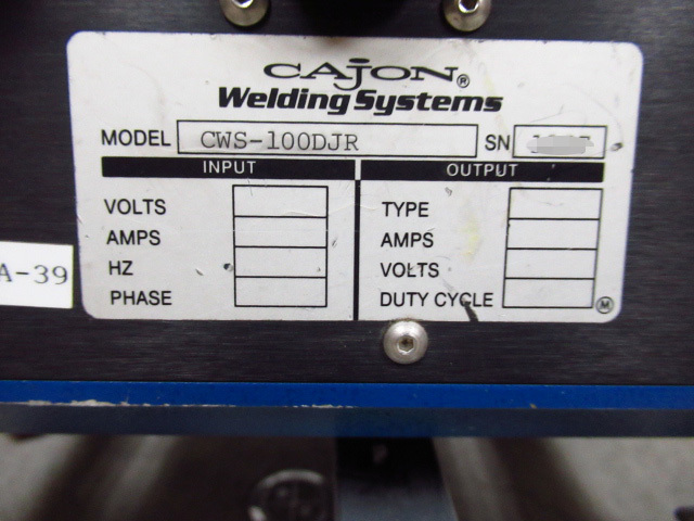 ジャンク Swagelok スウェージロック cajon CWS-100DJR オービタル自動溶接機 100V 管理5A1113A_画像4