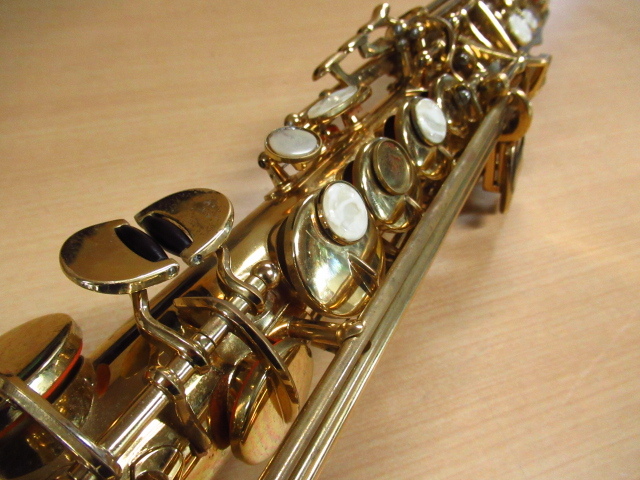 メーカー不明 ソプラノサックス SAX ネック 2種類 マウスピース付 ケース 楽器 管理5J1118E-C1_画像5