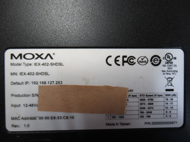 MOXA IEX-402-SHDSL マネージド SHDSLイーサネットエクステンダー 管理5R1123N-C5_画像3