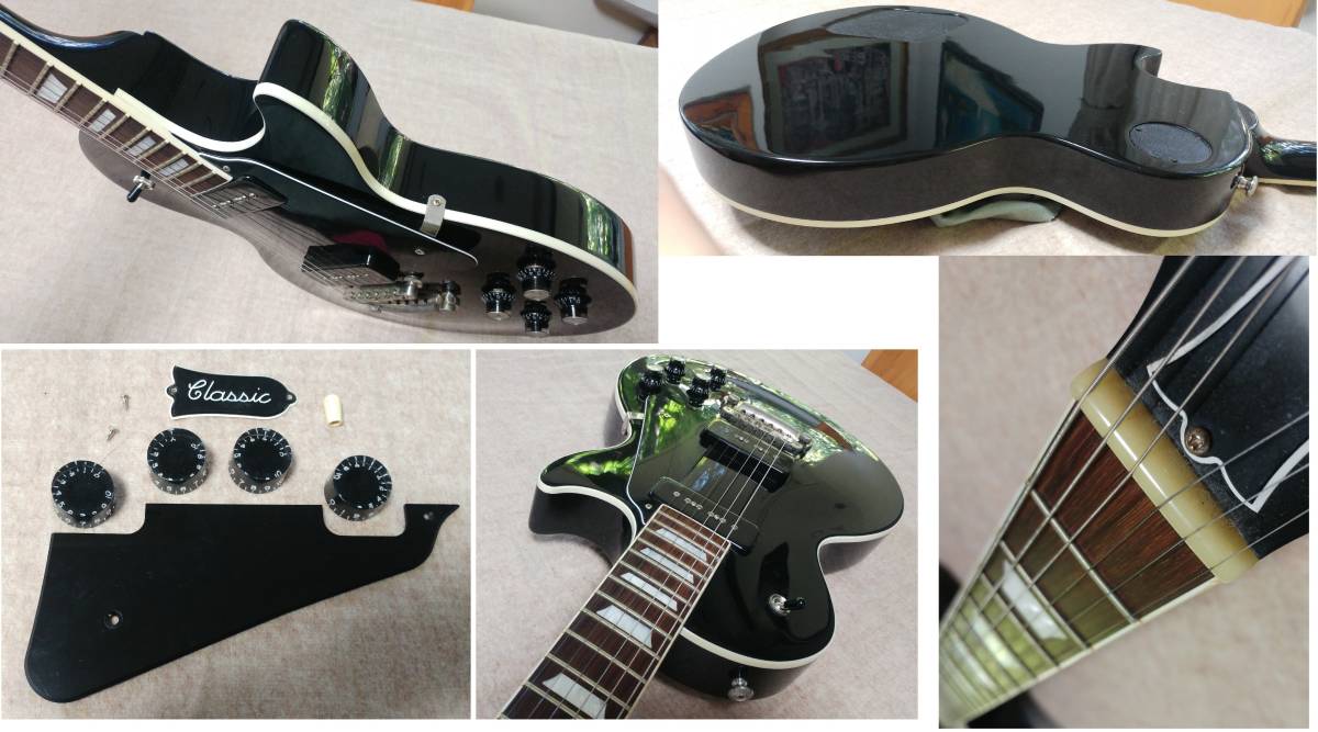 2018 製品　Gibson Les Paul Classic Ebony Ｐ-90 Soapbar Black beauty同様_画像8