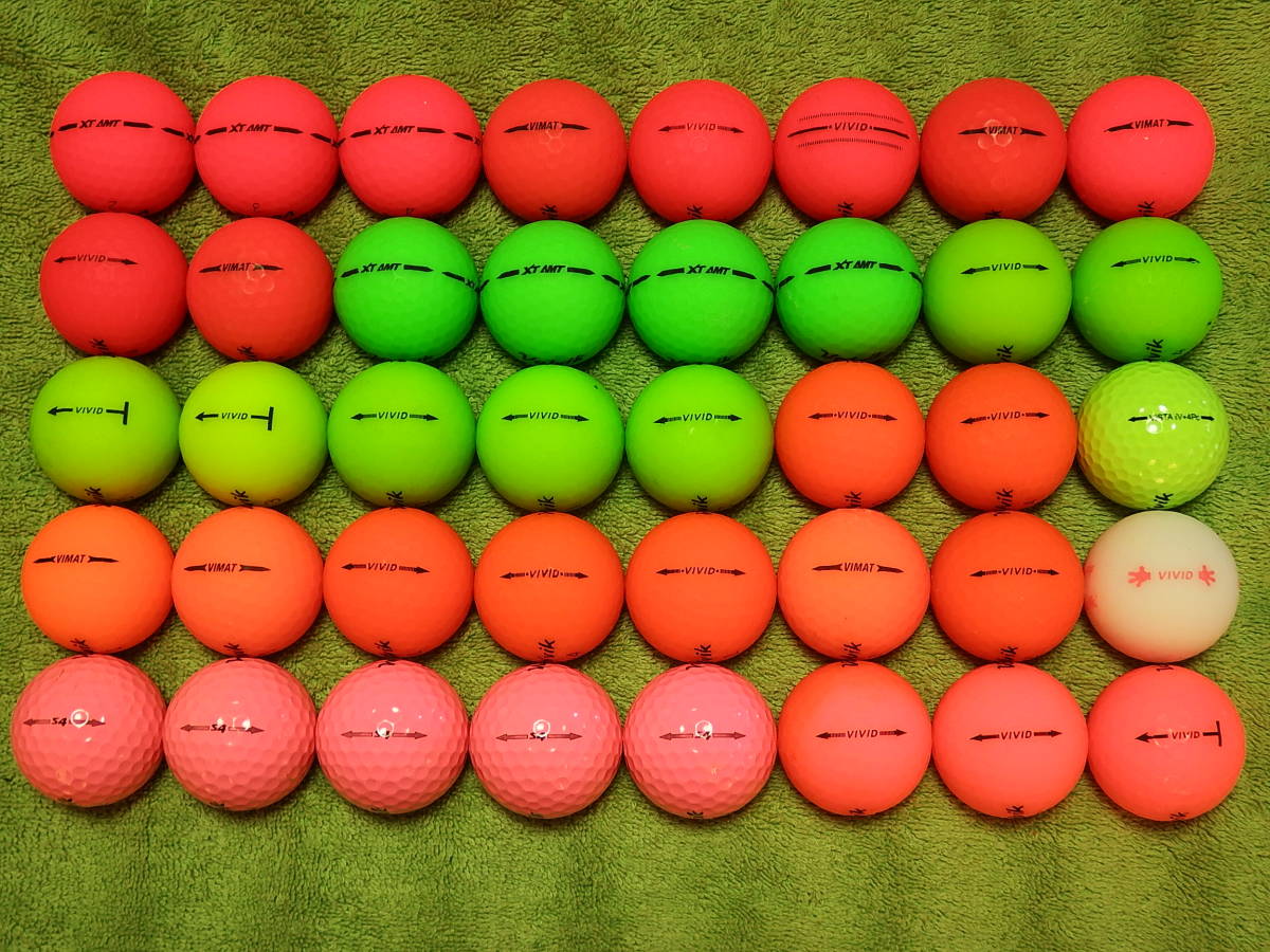 送料無料　ボルビック　各種　40個　ロストボール　Volvik　ゴルフボール　マットカラー カラーボール_画像4