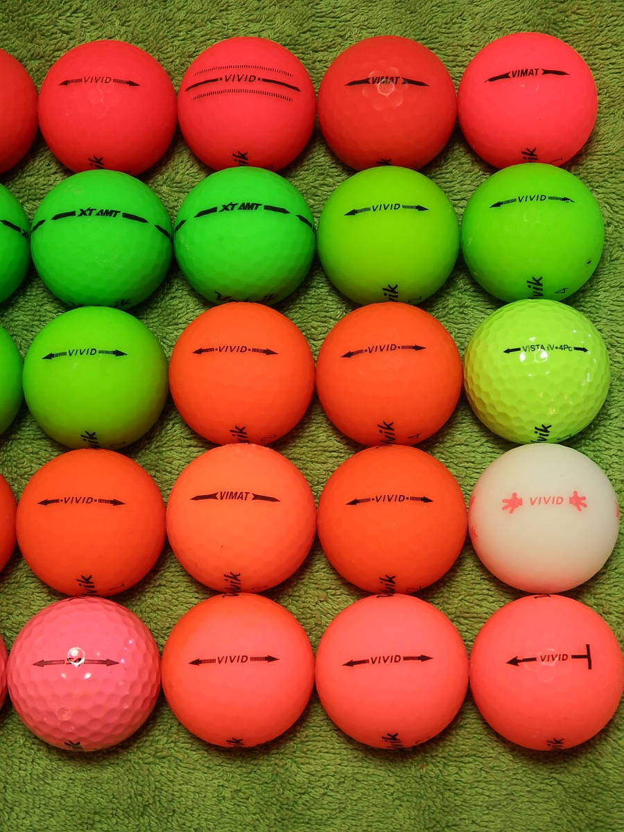 送料無料　ボルビック　各種　40個　ロストボール　Volvik　ゴルフボール　マットカラー カラーボール_画像6