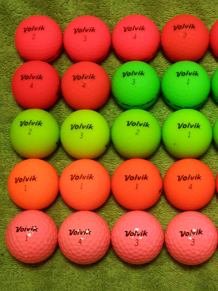 送料無料　ボルビック　各種　40個　ロストボール　Volvik　ゴルフボール　マットカラー カラーボール_画像2
