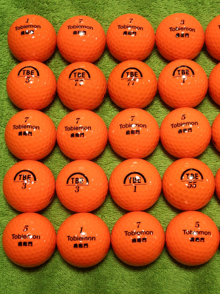 送料無料　高品質　トビエモン　40個　オレンジ　ロストボール　飛衛門　TBE　ゴルフボール　R&A公認球　カラーボール_画像2