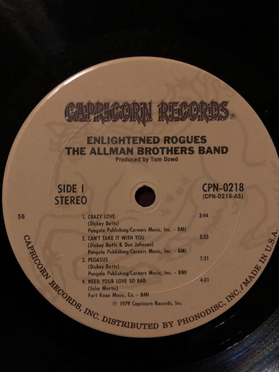 【US盤】The Allman Brothers Band/Enlightened Rogues_画像6