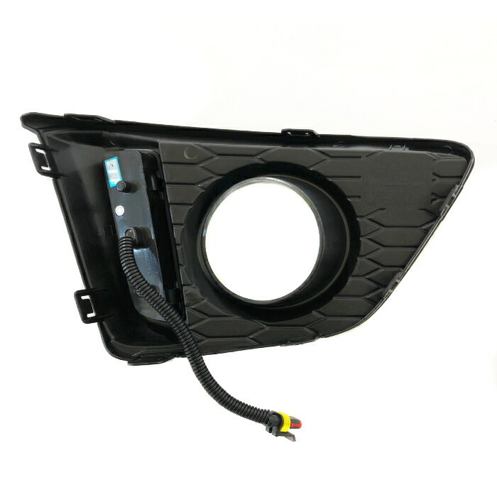 送料込 ホンダ フィット / ハイブリッド 2013- GK3 GK4 GK5 GK6 GP5 GP6 GP 前期 LED デイライト DRL フォグ フロント ガーニッシュ セット_画像5