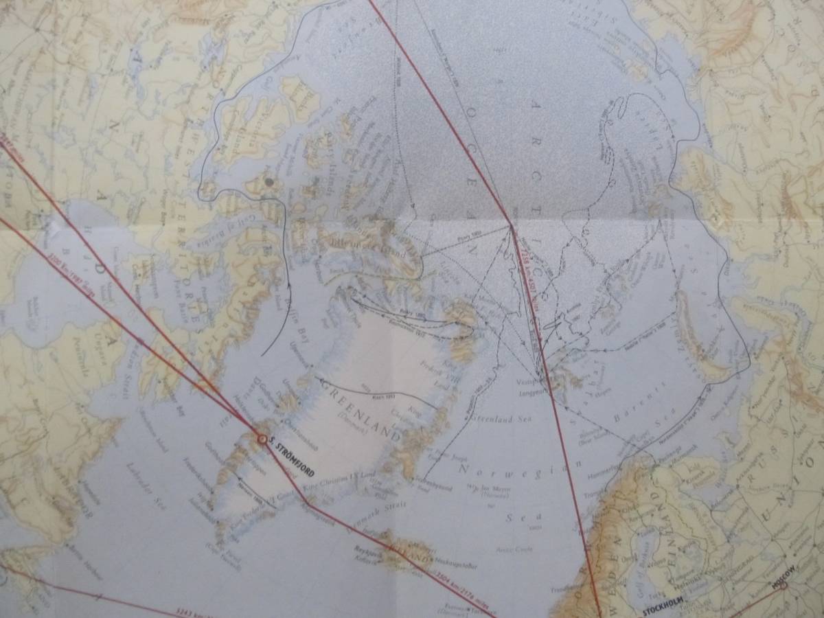 SAS【北極圏 ルートマップ＆案内】　＊スカンジナビア航空、昭和30年代頃＊_画像6