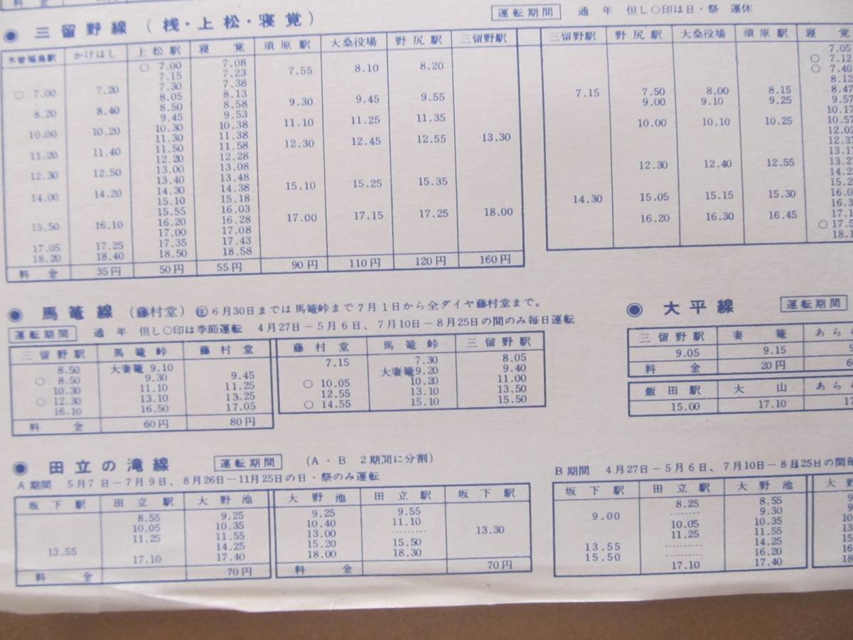 昭38春夏秋　おんたけ交通（バス【観光路線時刻表】　＊長野＊_画像6