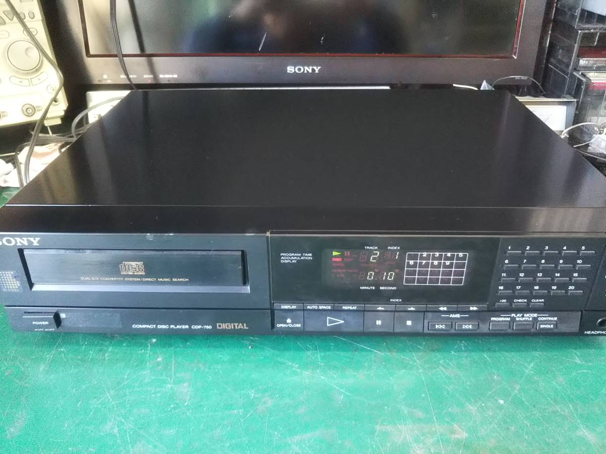 プロエンジニア整備済 　CDP-750　 SONY ソニ－　ＣＤプレ－ヤ－整備済　 貴重品　完動品 _画像2