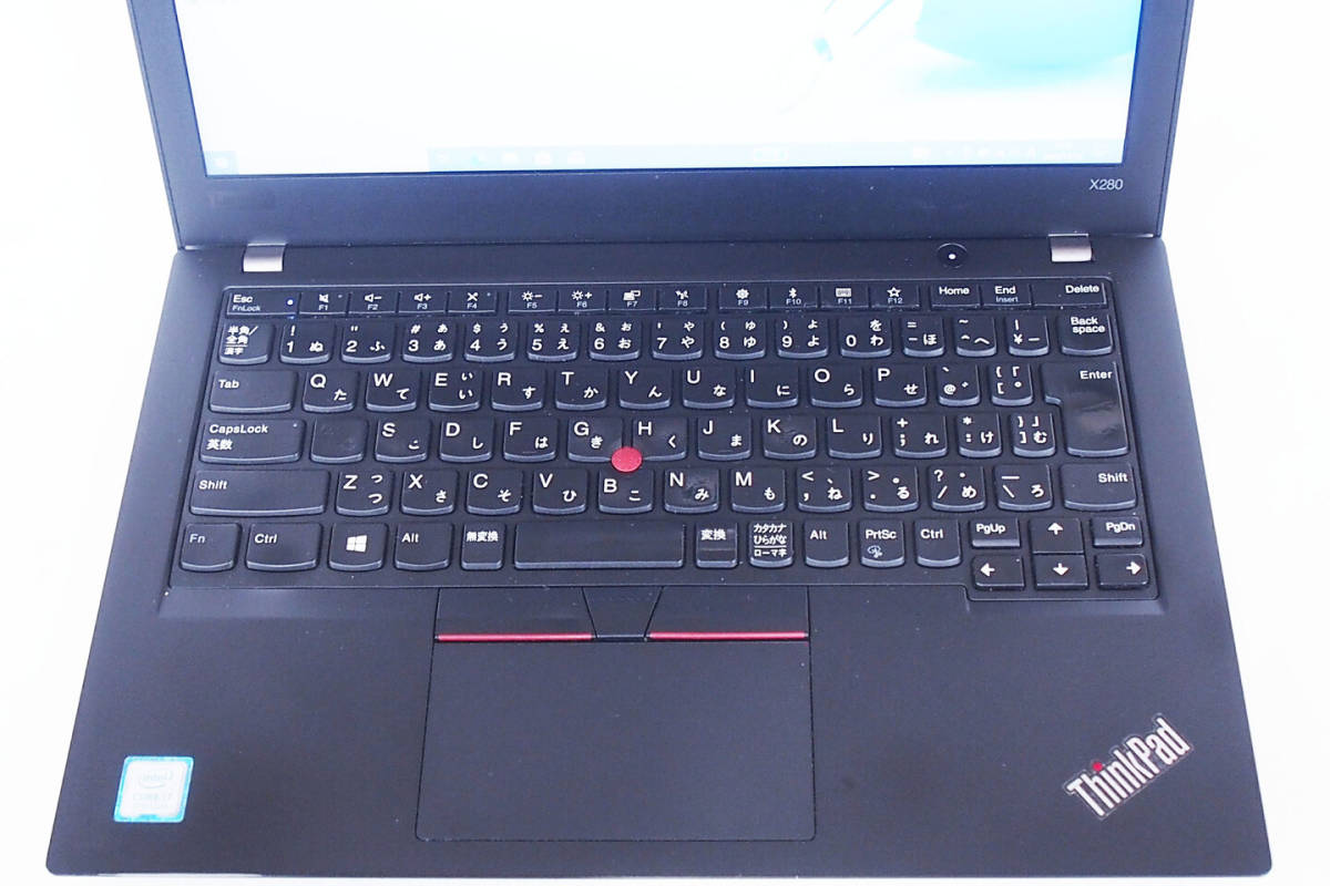 【1円～】Corei7 Office2021 バッテリー良好 19年製 ThinkPad X280 i7-8550U 8G 新品SSD512G Thunderbolt3 Win10 打ちやすさ特化キーボード_画像3