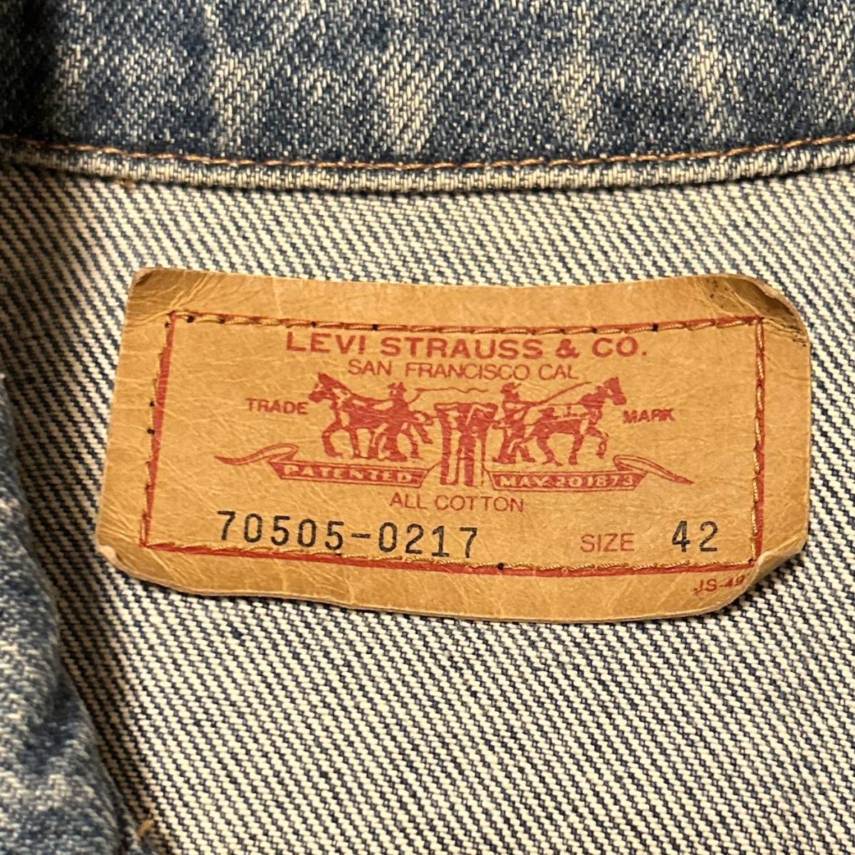 ◆即決送料込み◆92年マカオ製極東リーバイス 70505‐0217デニムジャケット42◆Levi'sビンテージヴィンテージ古着ジージャンサードアメカジ_画像4