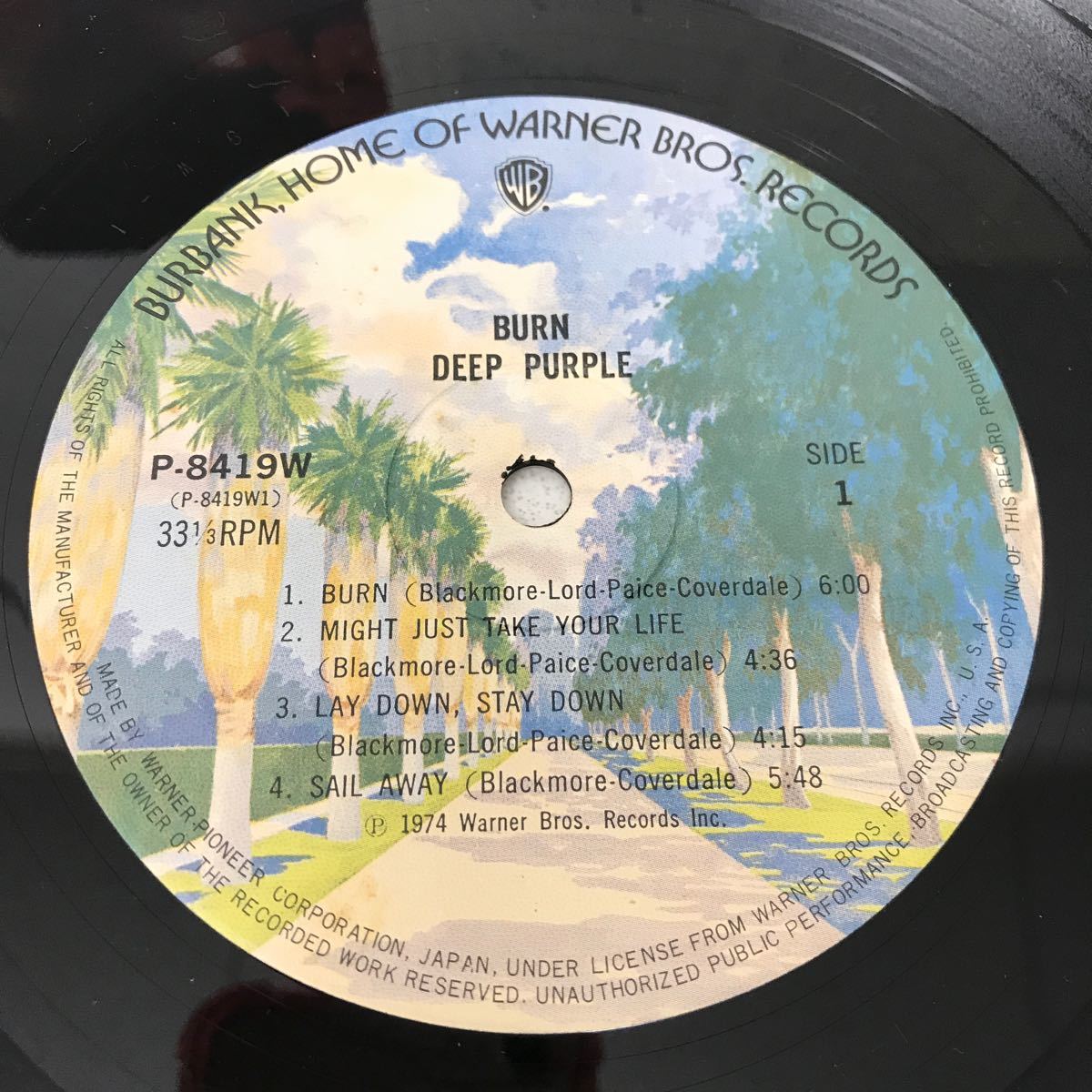 I1107A3 ディープ・パープル Deep Purple LP レコード 4巻セット 音楽 洋楽 / BURN / 24CARAT PURPLE / LIVE IN JAPAN / in Rock_画像4