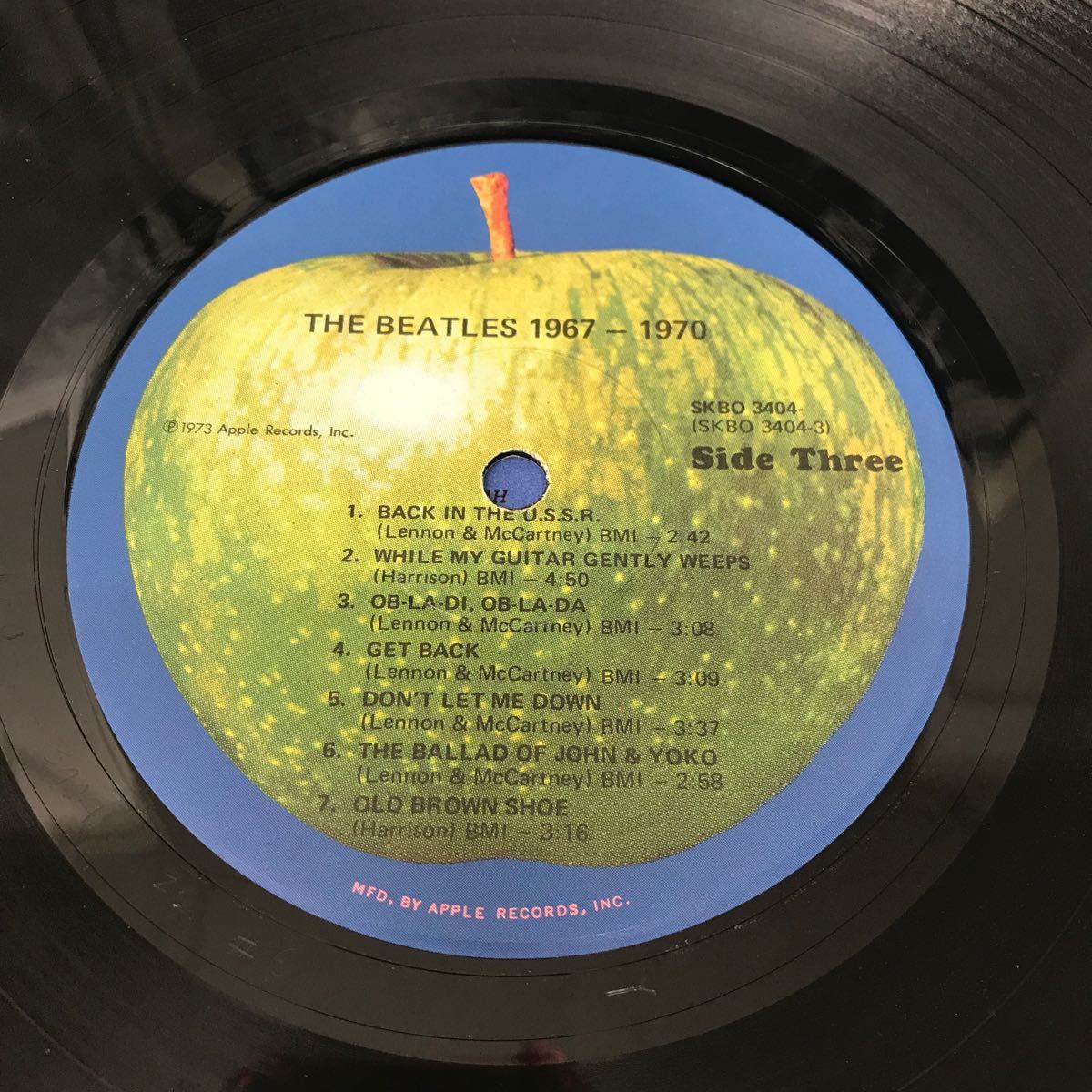 I1115D3 ザ・ビートルズ THE BEATLES 1962-1966 SKBO 3403 / 1967-1970 SKBO 3407 LP レコード 2枚組 2巻セット 音楽 洋楽 海外輸入盤_画像8