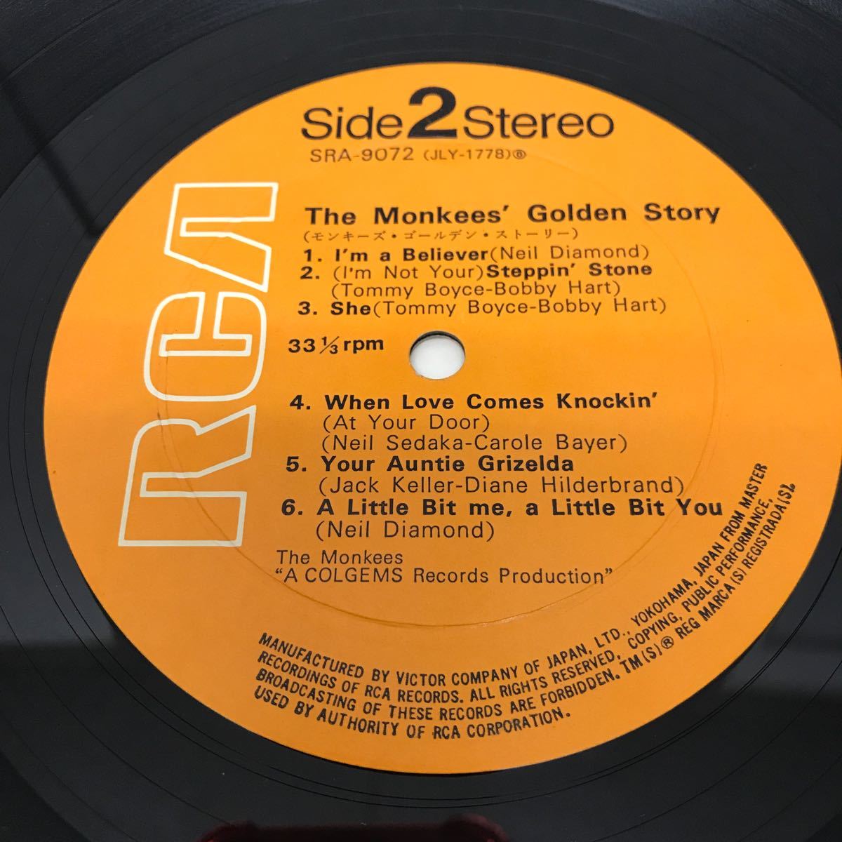 I1126B3 モンキーズ・ゴールデン・ストーリー THE MONKEES' GOLDEN STORY LP レコード 2枚組 音楽 洋楽 国内盤 SRA-9073 ビクター_画像6