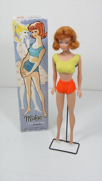 MATTEL/マテル ミッジ バービーの親友 人形 1960年代 当時物 箱付 バービー ドール フィギュア