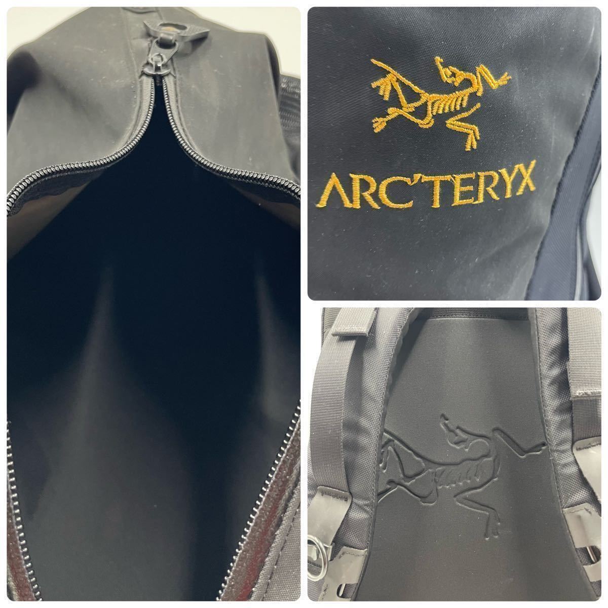 1円【大人気モデル】アークテリクス アロー22 ARC'TERYX ARROW22 リュック バックパック ビジネス バッグ 大容量 A4可 ロゴ刺繍 ブラック_画像9