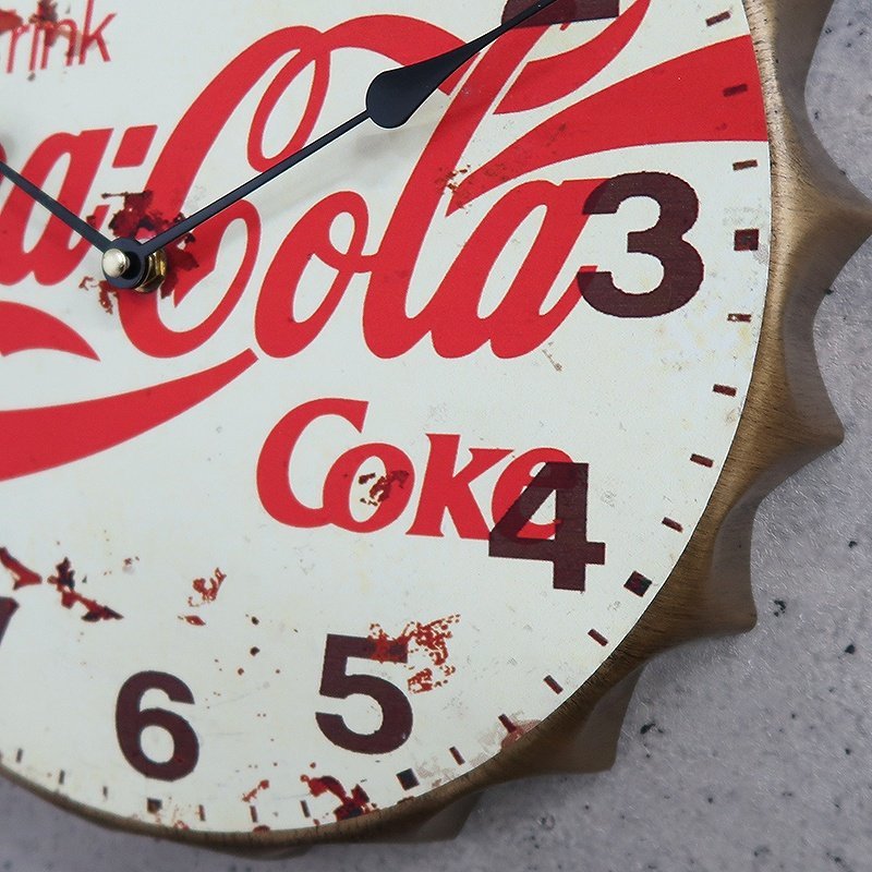 壁掛け時計 おしゃれ 壁時計 壁掛け かべ掛け時計 王冠 コカコーラ レトロ ウォールクロック インダストリアル 工業系 アメリカン BT-137_画像5
