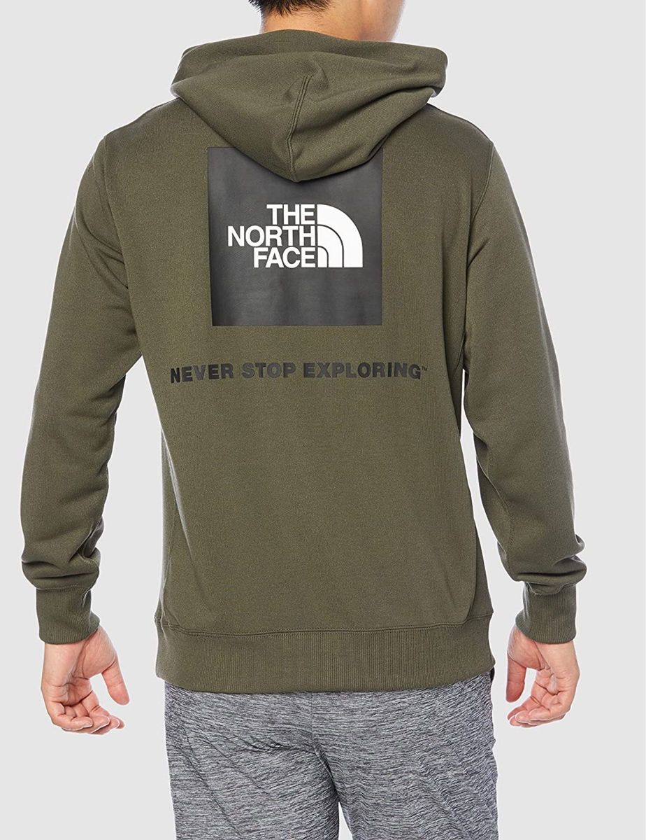 THE NORTH FACE ザノースフェイス パーカー バックスクエアロゴフーディー カーキ NT12238 メンズM 新品