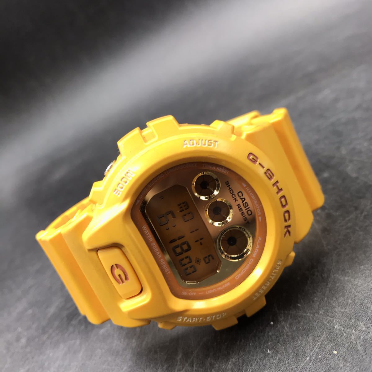 M198 稼働品 良品 G-SHOCK ジーショック 腕時計 DW-6900 1289 CASIO カシオ オレンジ系 イエロー Gショック SHOCK RESIST_画像7