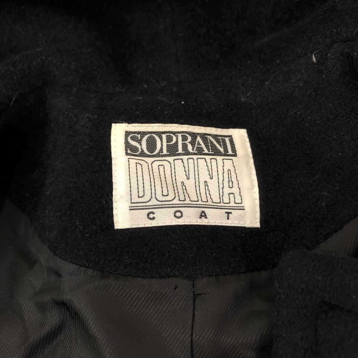 Nm162 SOPRANI DONNA COAT ソプラーニドンナ ANGORA アンゴラ コート フーディ 上着 羽織り アウター ブラック 黒 レディース 9_画像9