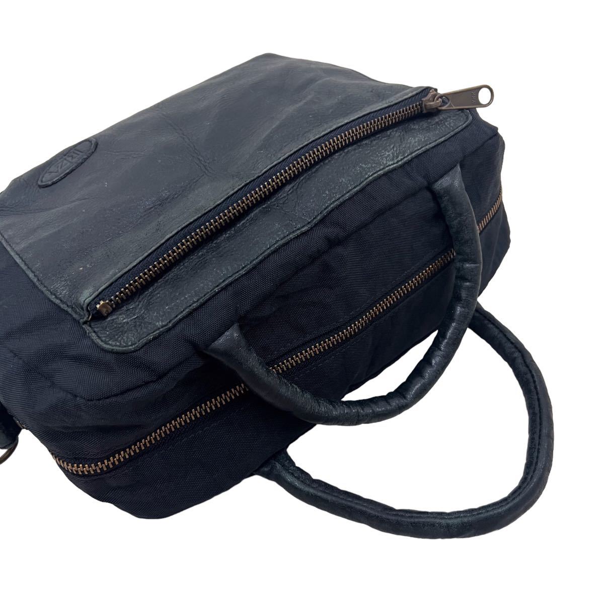 D490 IBIZA イビサ イビザ ハンドバッグ 手持ち かばん カバン 鞄 バッグ BAG 異素材切り替え ブラック 実寸参考_画像6