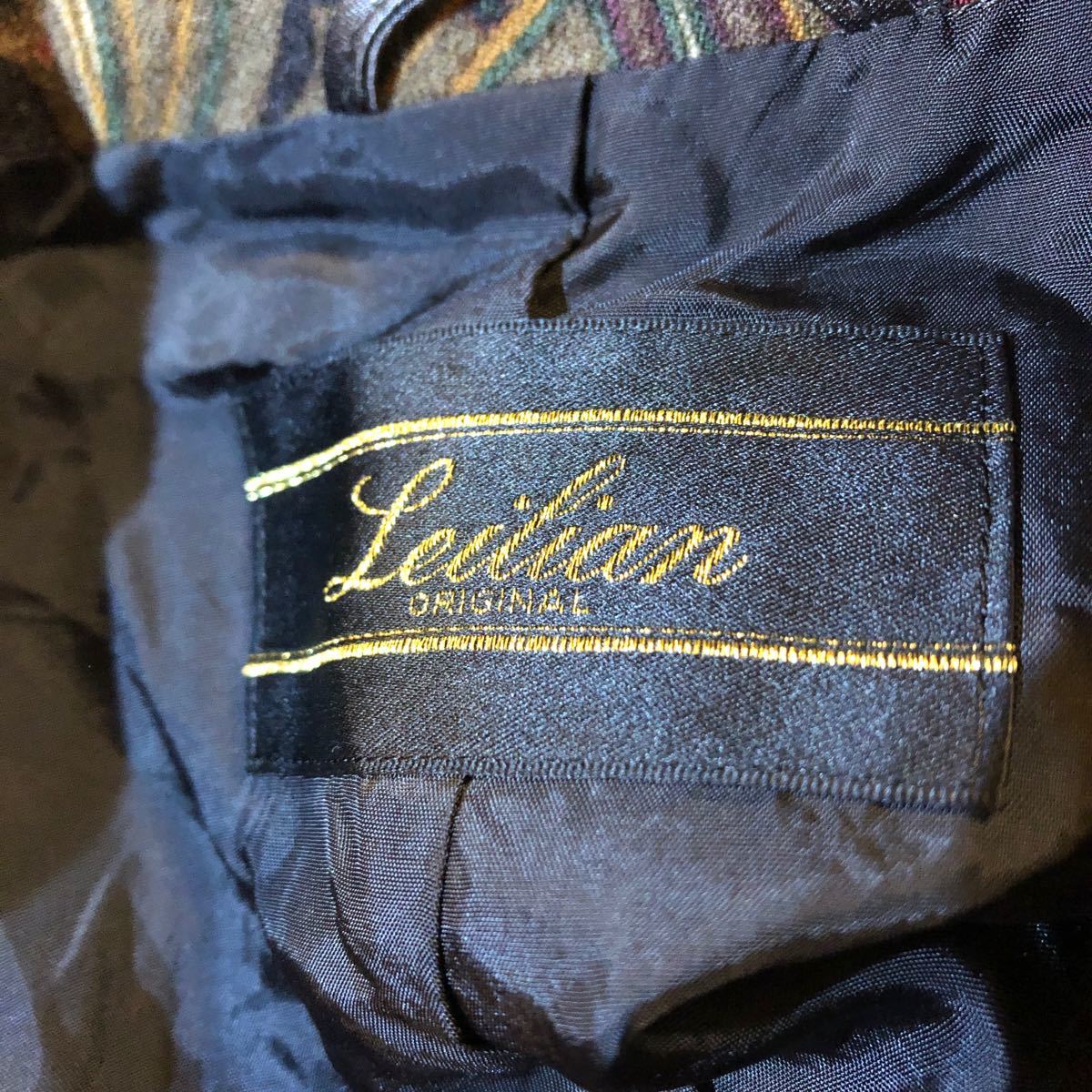Nm166 Leilian レリアン シルク混 ウール ジャケット 上着 羽織り アウター ペイズリー柄 総柄 グレー系 レディース 11 日本製_画像9