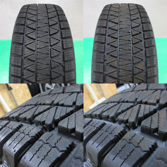 極上 RAV4 225/65R17 冬用2020年バリ山スタッドレス90%山 ブリヂストンDM-V3 4本 5穴PCD114.3 6.5J +30 5ZIGEN PANTHERA ハリアー 中古新潟_画像9