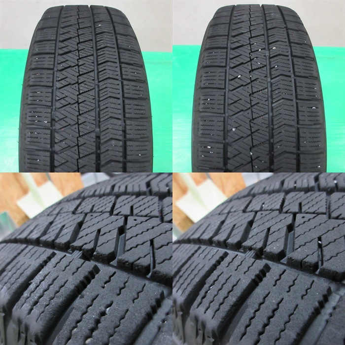 ラフェスタ 195/60R15 冬用2020年スタッドレス 65-70%山 ブリヂストンBLIZZAK VRX2 4本 5穴PCD114.3 6JJ +45 ランティス FTO CR-Z 中古新潟_画像10