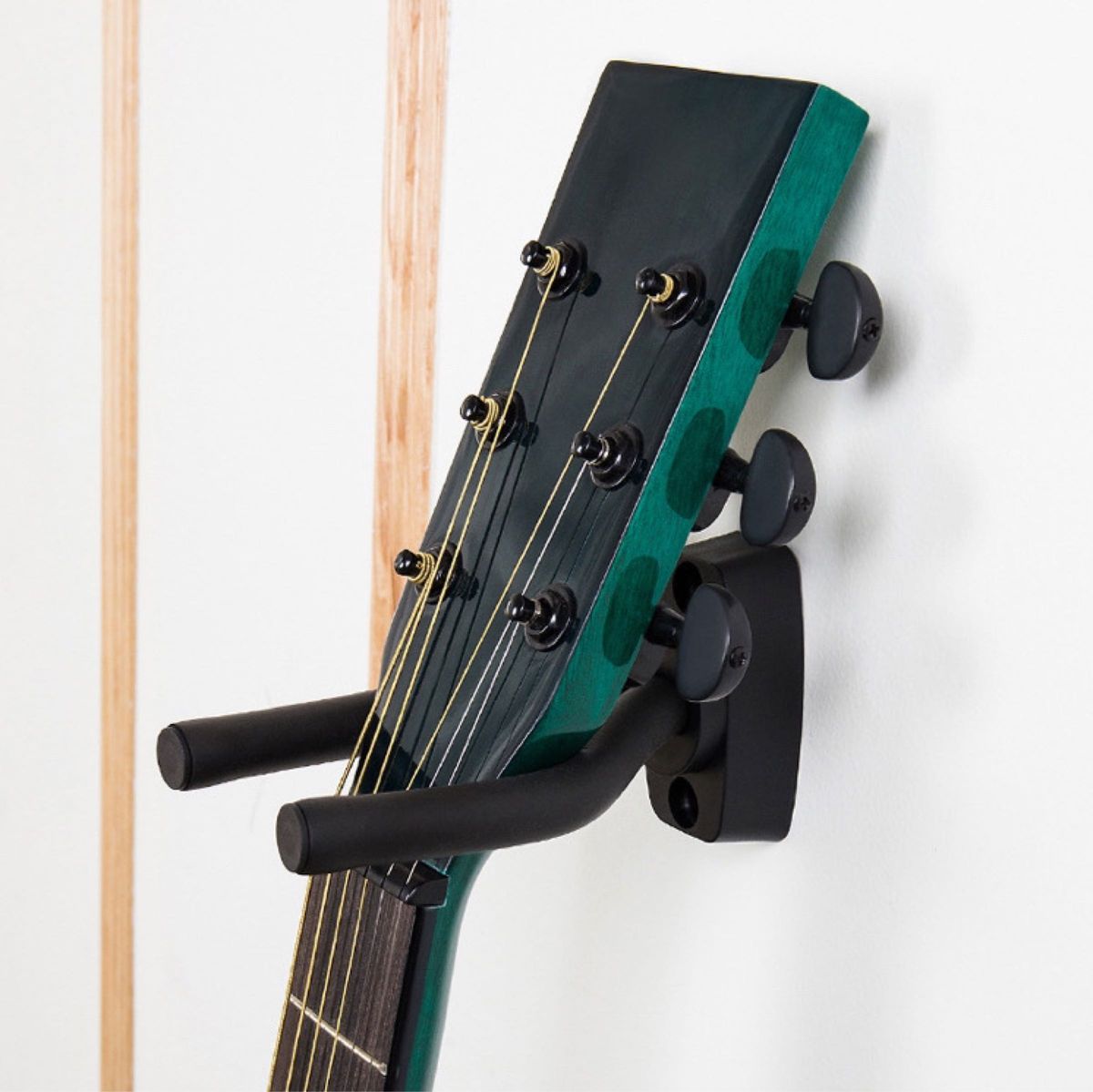ギターハンガー ベース セット 天然木 木製 ホルダー 壁掛け フック 立て掛け