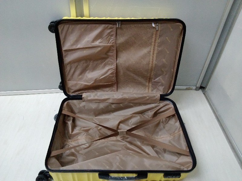 Aklsvion キャリーケース スーツケース キャリーバッグ ケース バッグ トランク 旅行 イエロー 黄色の画像5