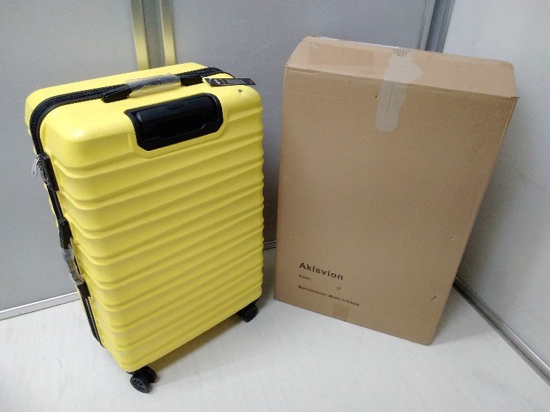Aklsvion キャリーケース スーツケース キャリーバッグ ケース バッグ トランク 旅行 イエロー 黄色の画像1