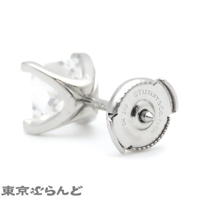 101696901 ティファニー プリンセスカット ダイヤモンド ピアス Pt950 1.59ct E VS2 1.57ct E VS1 スクエア ピアス レディース 証明書付き_画像4