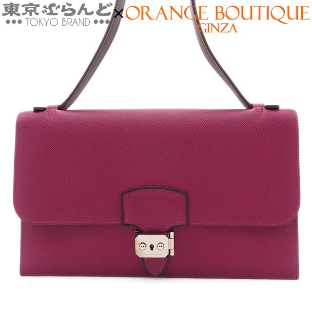 101695744 エルメス HERMES サックイルコ 32 □O刻印 トスカxエベンヌ シルバー金具 エプソン ショルダーバッグ レディース