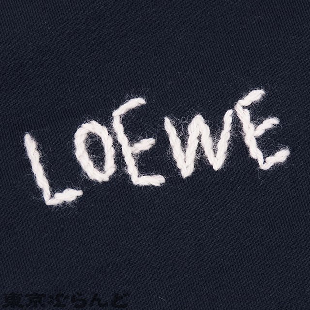 101694671 ロエベ LOEWE ロゴ刺繍 H526Y22J34 ネイビー コットン M 半袖Ｔシャツ メンズの画像5