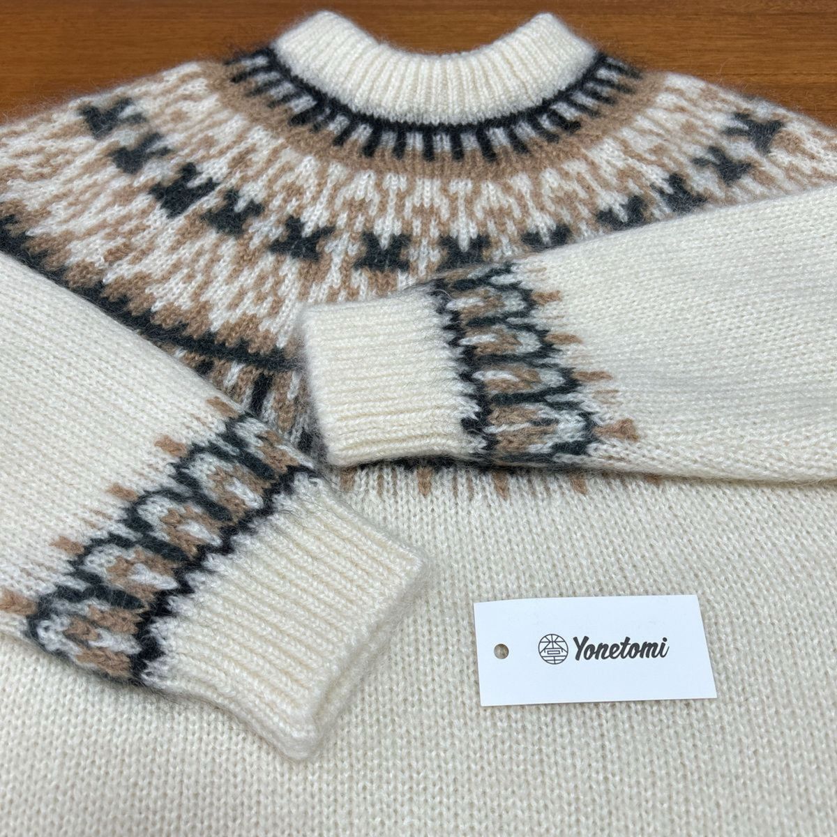 ノルディックセーター yonetomi 米富繊維 ウール モヘア セーター