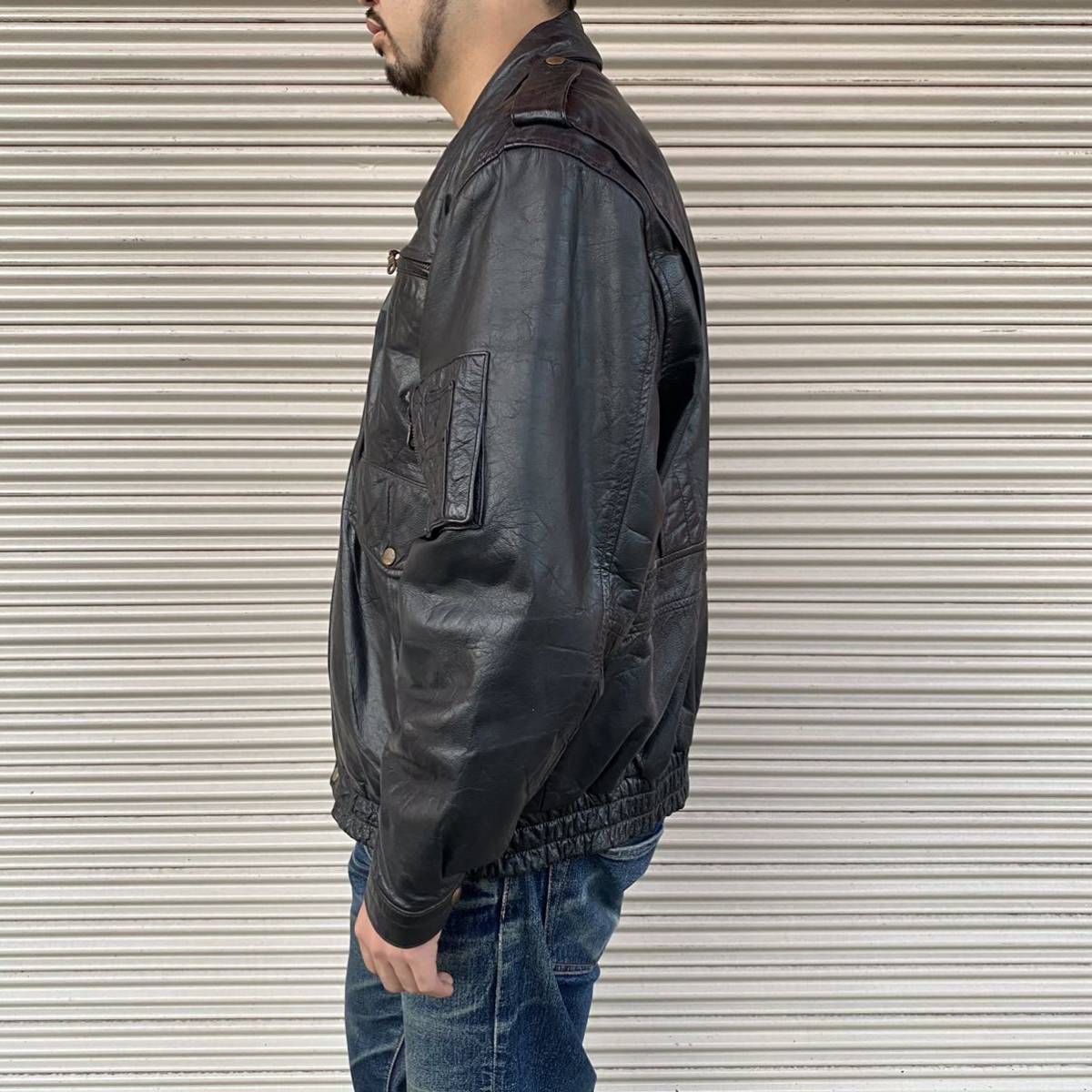 Euro F T C Line レザー フライトジャケット A-2 XL ビッグ Euro F T C Line レザー フライトジャケット A-2 XL ビッグ