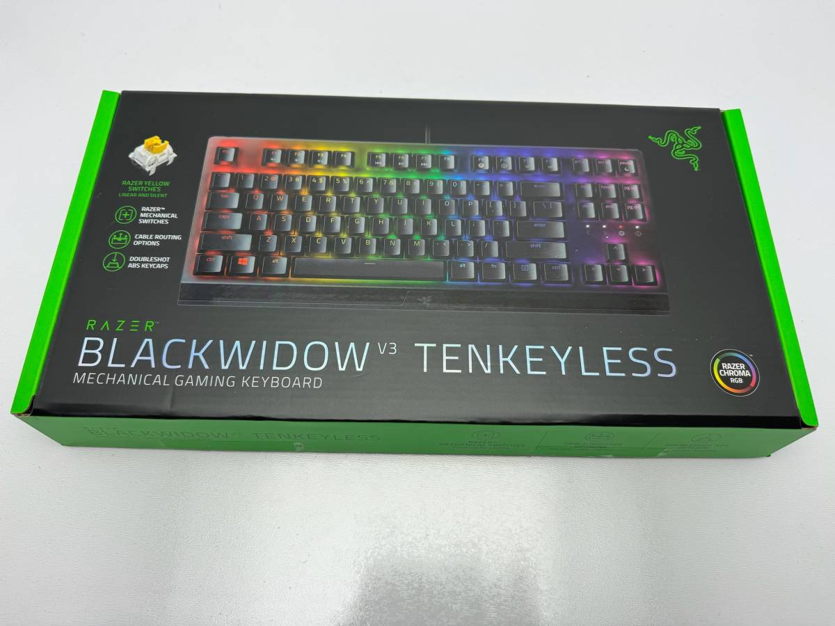 ◆RAZER BlackWindow V3 Tenkeyless JP Yellow Switch RZ03-03491900-R3J1 キーボード◆R1132_画像1