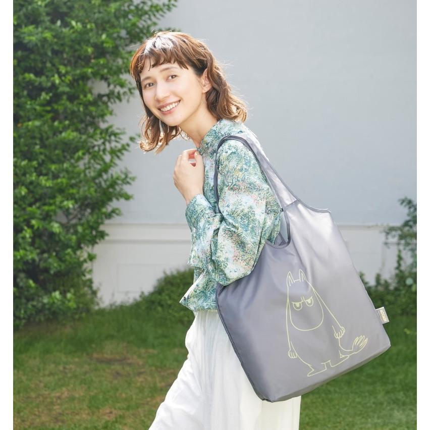 ムーミン moomin たっぷり入る BIG ECOBAG ムーミン ver. グレー トートバッグ 大容量バッグ レジ袋代わり 可愛いバッグ エコバッグ_画像1