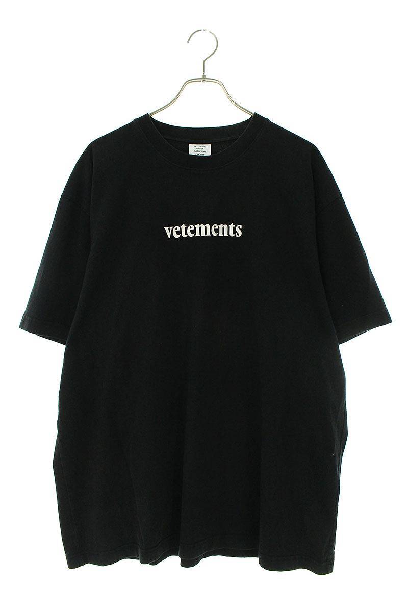 ヴェトモン VETEMENTS 20SS SS20TR305 サイズ:XXL バーコードパッチロゴプリントTシャツ 中古 BS99