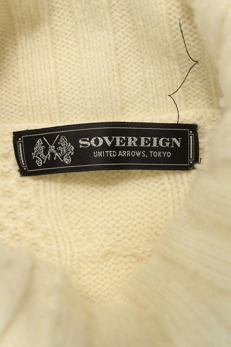 ザ ソブリンハウス THE SOVEREIGN HOUSE 1113-199-3713 サイズ:48 タートルネックケーブルニット 中古 BS99