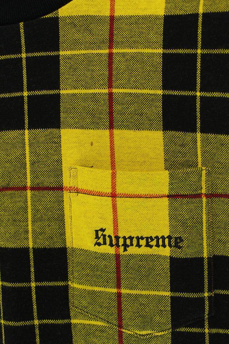 シュプリーム SUPREME 18SS Jacquard Tartan Plaid Tee サイズ:S ジャガードタータンチェックTシャツ 中古 BS99_画像3