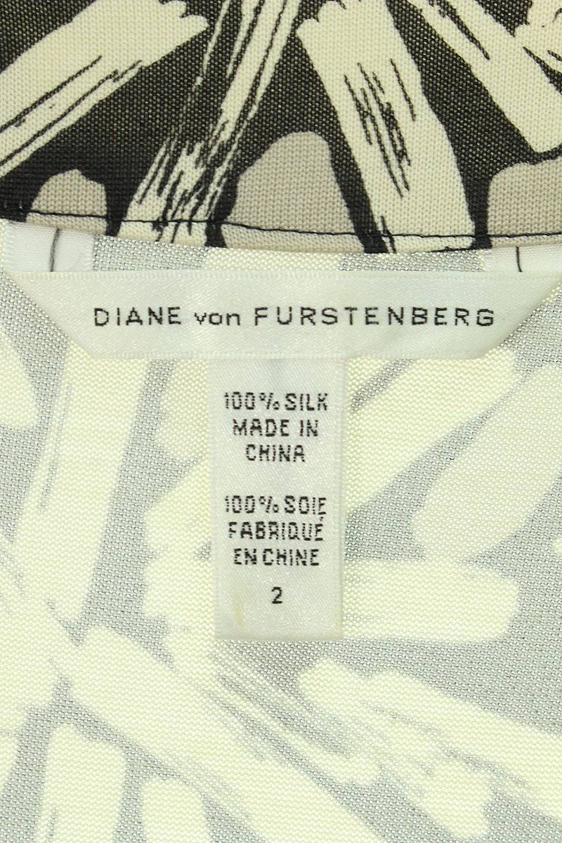 ダイアンフォンファステンバーグ DIANE von FURSTENBERG サイズ:2 総柄ラップワンピース 中古 BS99_画像3