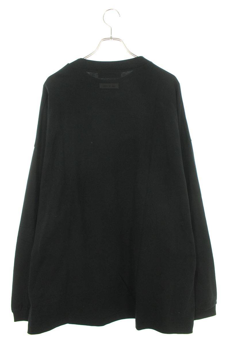 フォグ FOG ESSENTIALS L/S Tee Jet Black サイズ:L フロントロゴ長袖カットソー 中古 OM10_画像2