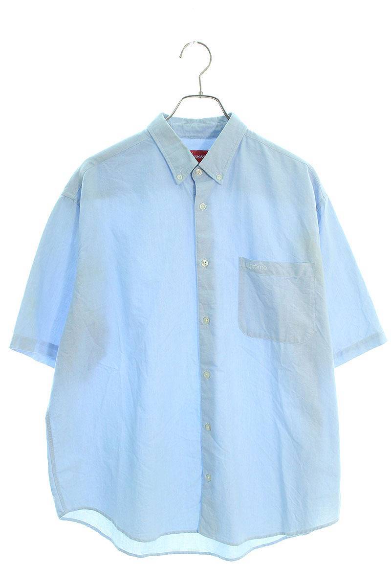 シュプリーム SUPREME Loose Fit S/S Oxford Shirt サイズ:M ワンポイント半袖シャツ 中古 BS99_画像1
